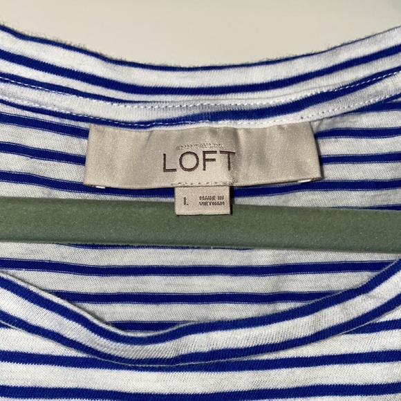 Striped lace hem tee - Picture 3 of 4